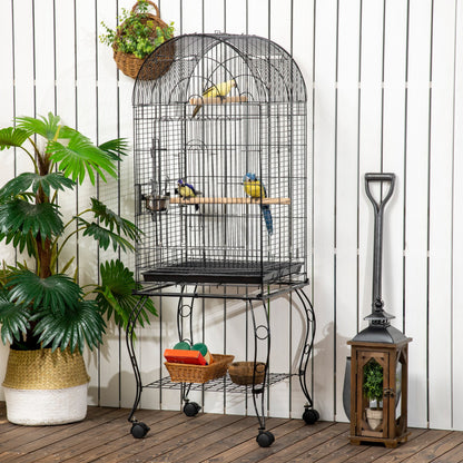 ਓਪਰ ਖੁੱਲ੍ਹਣ ਵਾਲੀ ਛੱਤ ਵਾਲਾ ਵੱਡਾ ਪਹੀਆਂ ਵਾਲਾ ਪੰਛੀ ਪਿੰਜਰਾ