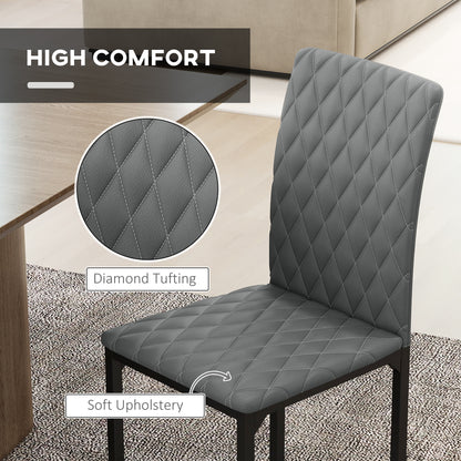 Set of 4 modern dining chairs