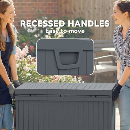 Outdoor waterproof deck storage box 265 L