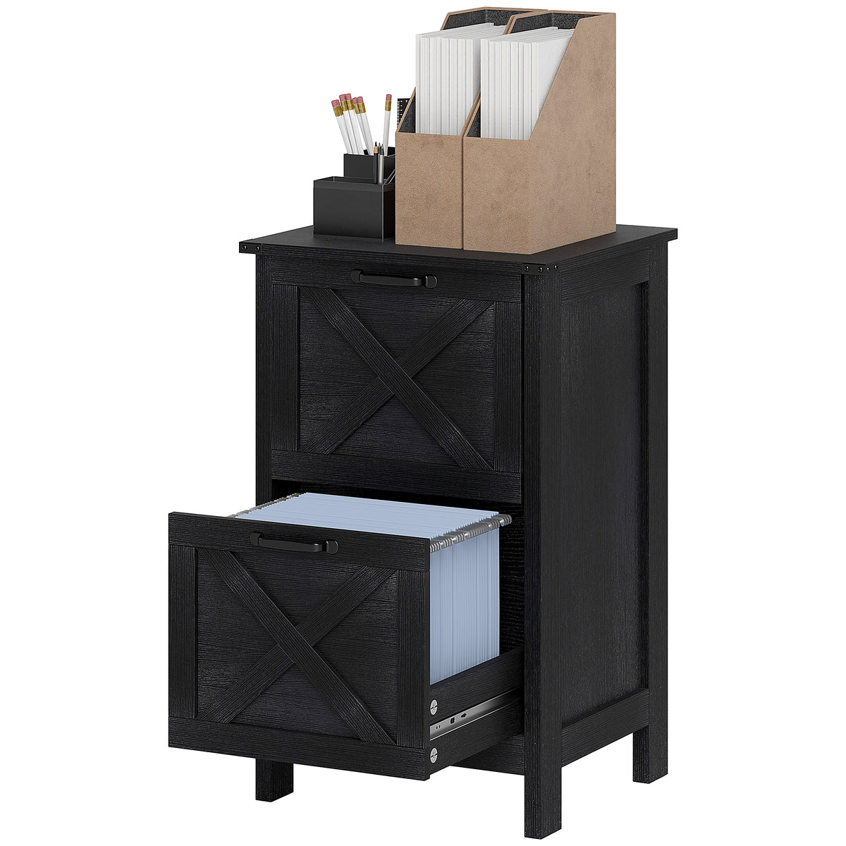 Vertical Filing Cabinet with 2 Drawers