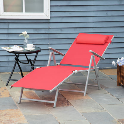 Tumbona plegable ajustable de acero — 7 posiciones