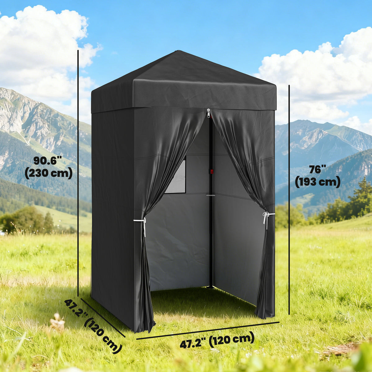 Compact Pop-Up Privacy Canopy Tent UPF 50+