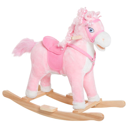 Plush Rocking Horse with Realistic Sounds