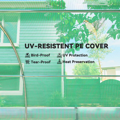 3x4m Tunnel Greenhouse - Shade Cloth & Roll-up Sides