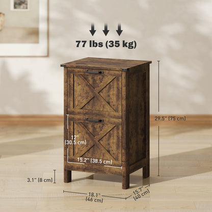 Vertical Filing Cabinet with 2 Drawers