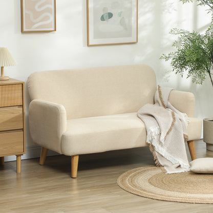 Loveseat 2 Seater Velvet Feel Fabric Thick Padding