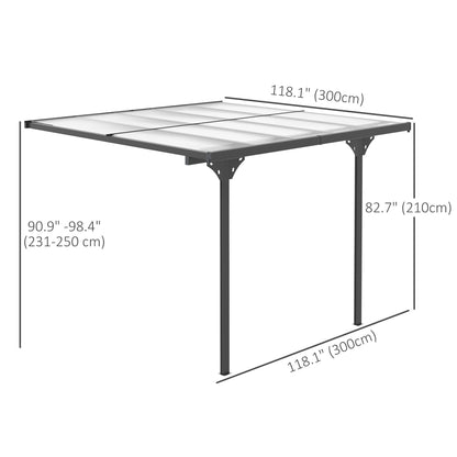 Outdoor hardtop pergola gazebo 10' x 10' — aluminum