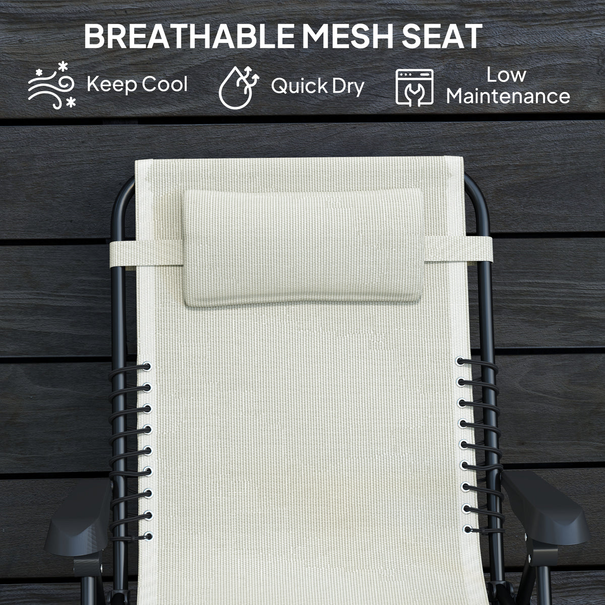 5-Position Zero Gravity Folding Outdoor Lounge Chair