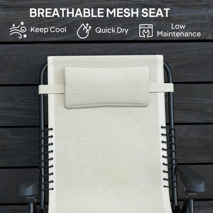 5-Position Zero Gravity Folding Outdoor Lounge Chair