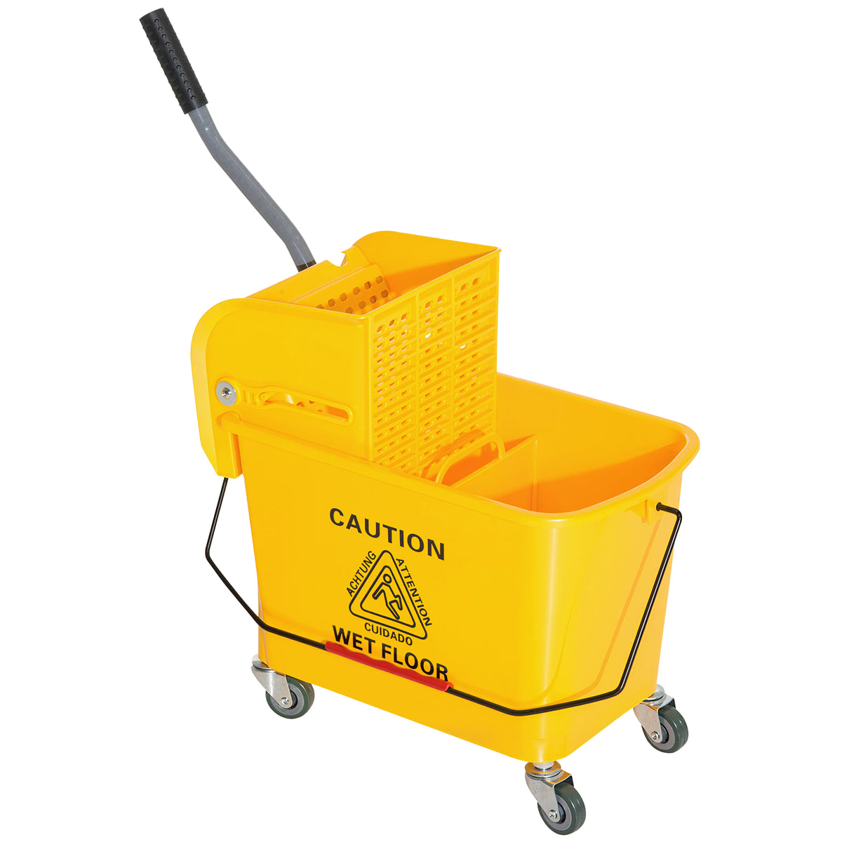 Mop Bucket with Wringer and Wheels 5-Gallon