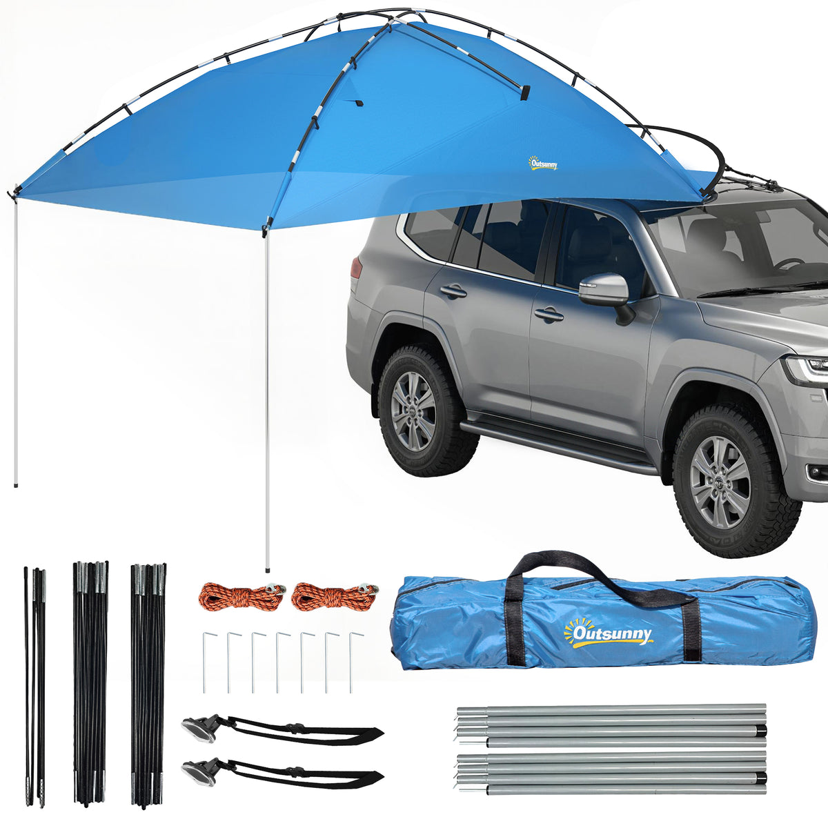 Toldo lateral impermeable de 3000 mm para SUV con bolsa de transporte