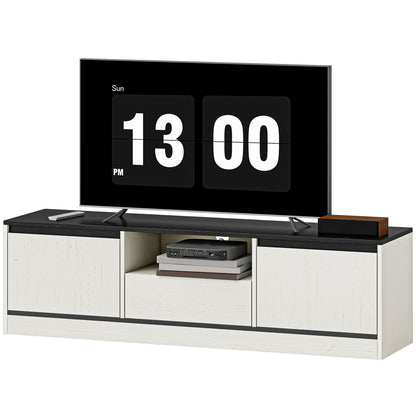 Modern TV stand with storage and cable management