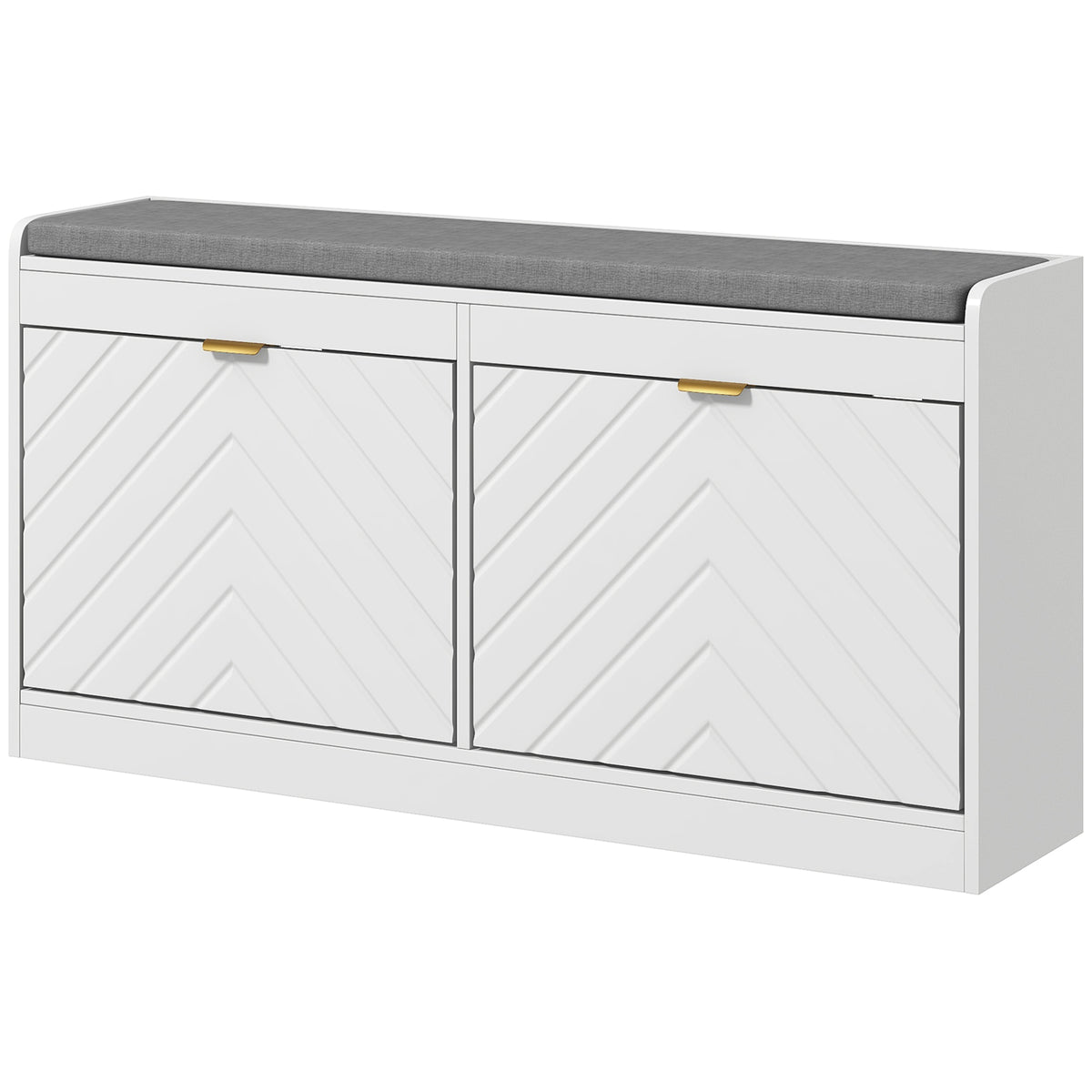 Shoe storage bench with cushion