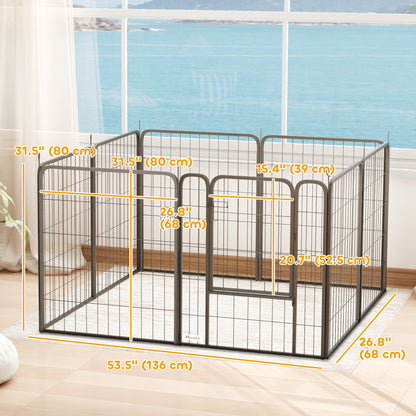 Dog playpen 8 panels folding — Metal