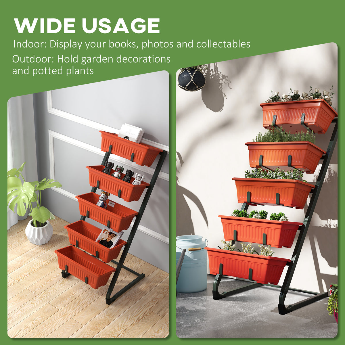 5-Tier Vertical Garden Planter with 5 Boxes