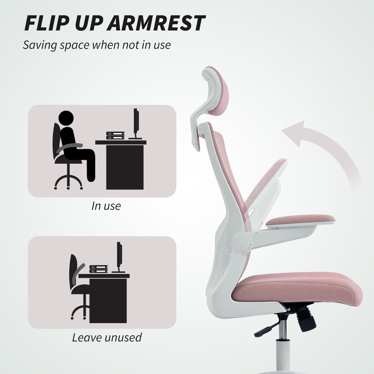 Ergonomic office chair with adjustable lumbar support