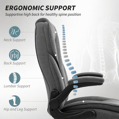Executive velvet ergonomic office chair