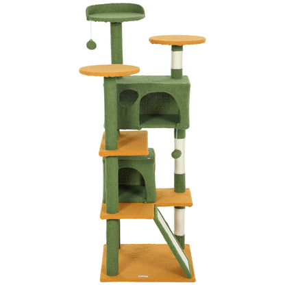 Multi-Level Cat Tree with Scratching Posts and Condo 138 cm