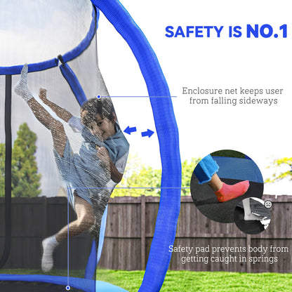 Outdoor Certified Trampoline with Enclosure Net