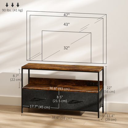 TV Stand with Charging Station