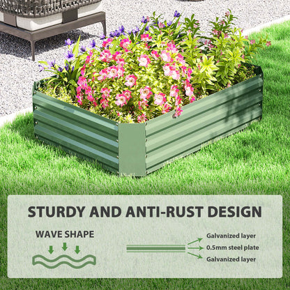 Galvanized Raised Garden Bed 120 x 90 cm