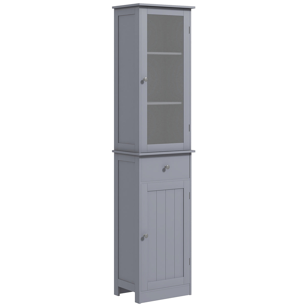 Armario alto de baño con cajón y puertas