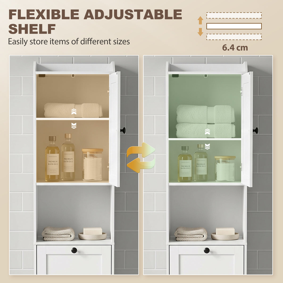 Mueble de almacenamiento estrecho para baño con cesta