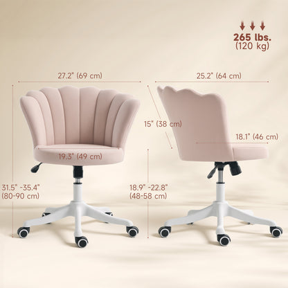 Office chair armless swivel adjustable height desk chair