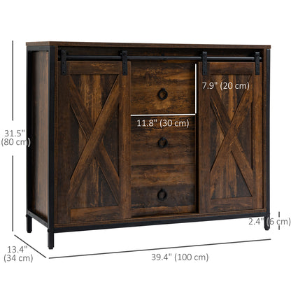 Industrial buffet cabinet rustic kitchen sideboard