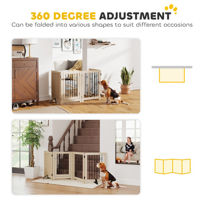 Freestanding Folding 3-Panel Pet Gate