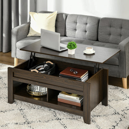Coffee table with lift top and hidden storage