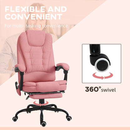 Silla de oficina de masaje reclinable con reposapiés