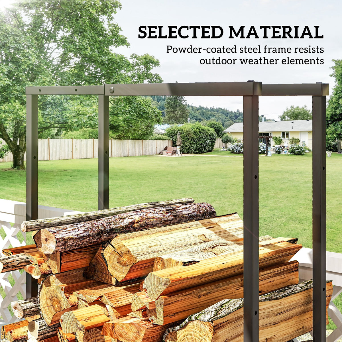 Adjustable Firewood Log Rack