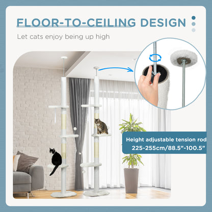 Floor to Ceiling Adjustable Cat Tree