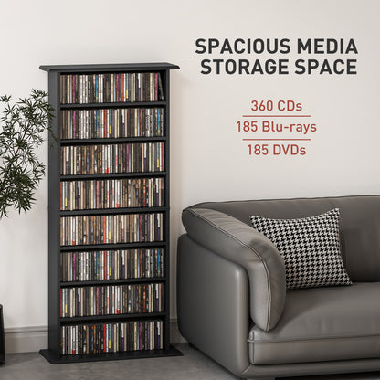 Mueble organizador multimedia de 8 compartimentos para 360 CD