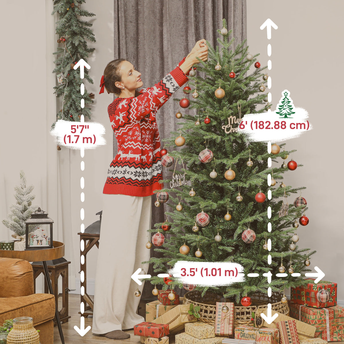 Artificial Christmas tree dense realistic fir