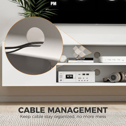 Mueble de TV flotante de pared para televisores de hasta 152 cm