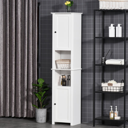 Tall freestanding bathroom storage cabinet