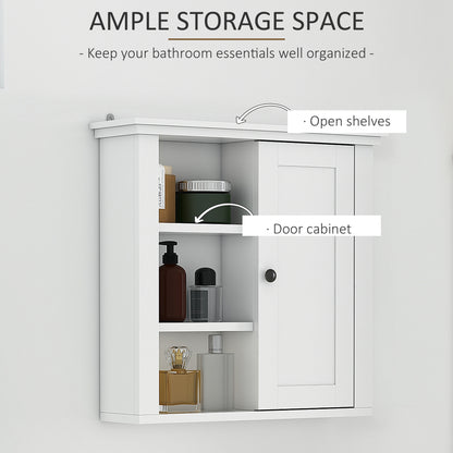 Armario de pared para baño con estantes