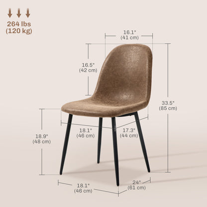 Retro Dining Room Chairs Set of 4