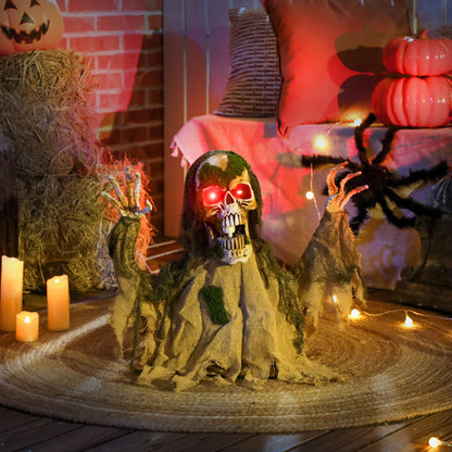 Animated Halloween Skeleton with Glowing LED Eyes