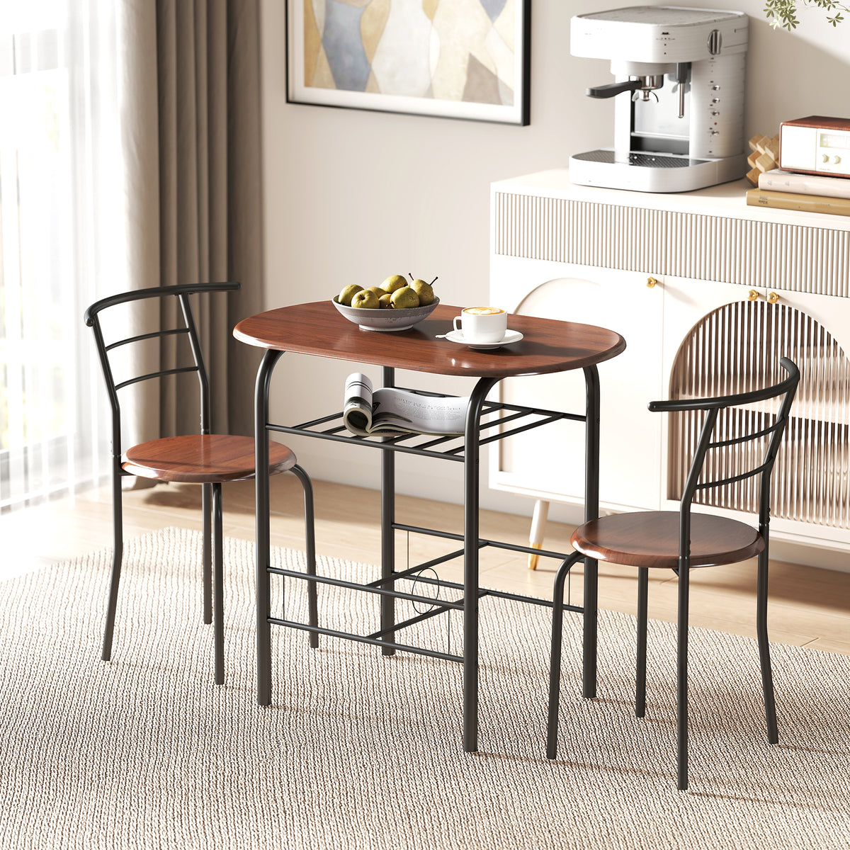 3-Piece Kitchen Table and Chairs Dining Set