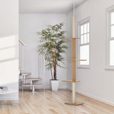 Árbol para gatos ajustable de suelo a techo de 4 niveles