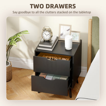 Modern bedside tables set of 2 drawers