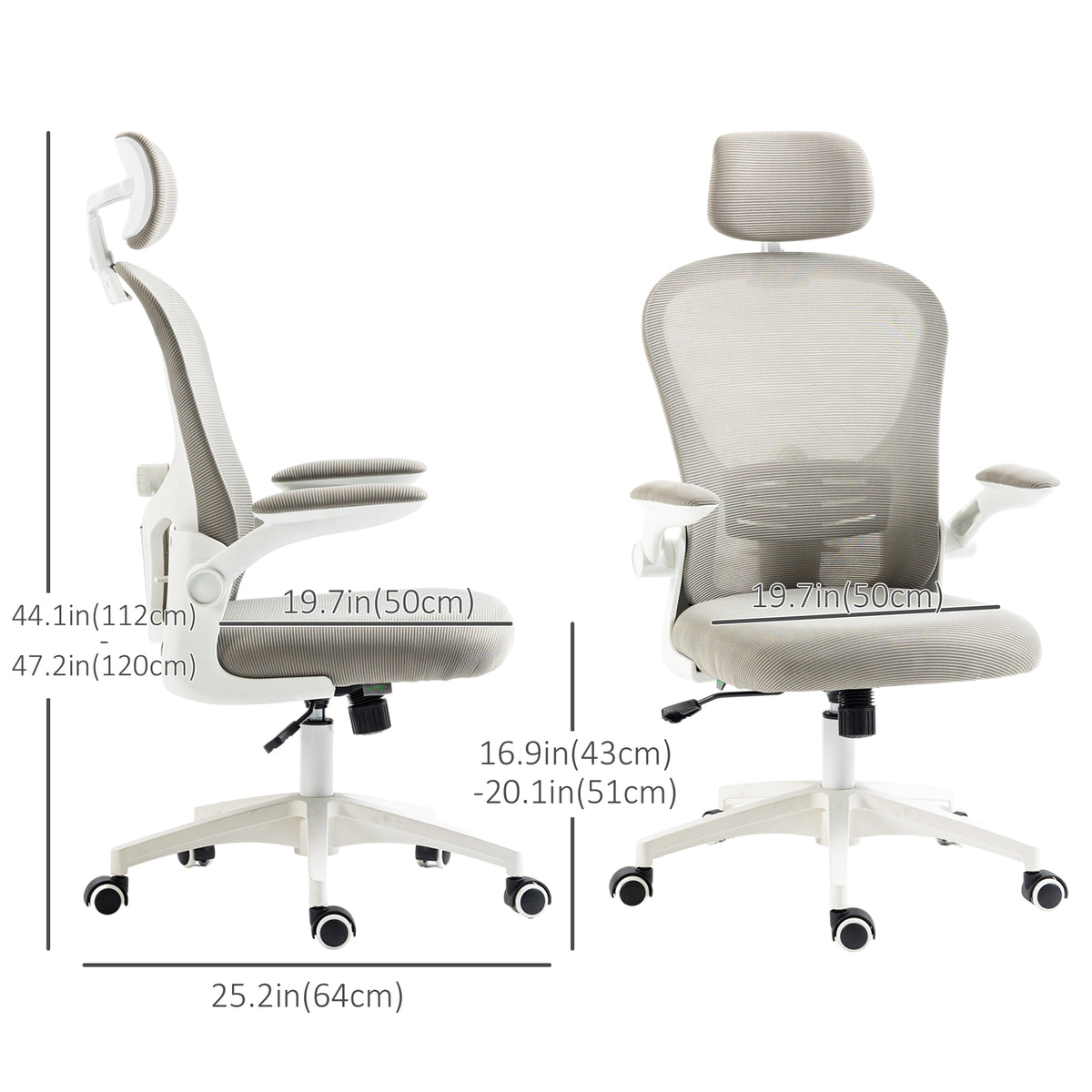 Silla de oficina ergonómica con soporte lumbar 4D