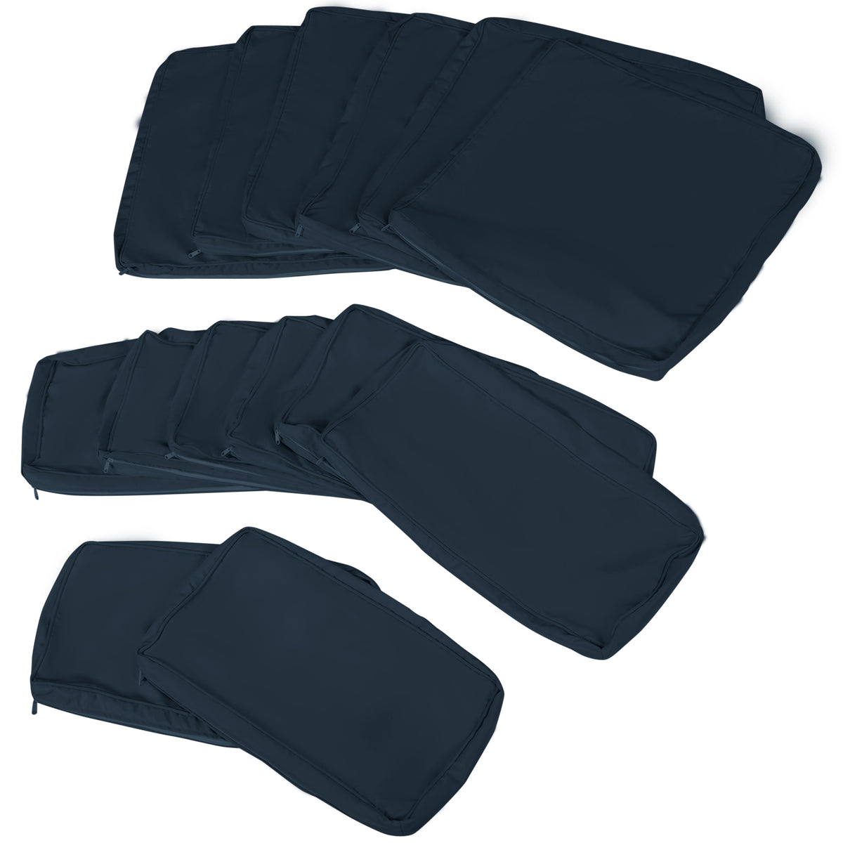 Patio cushion covers set 14 pieces polyester
