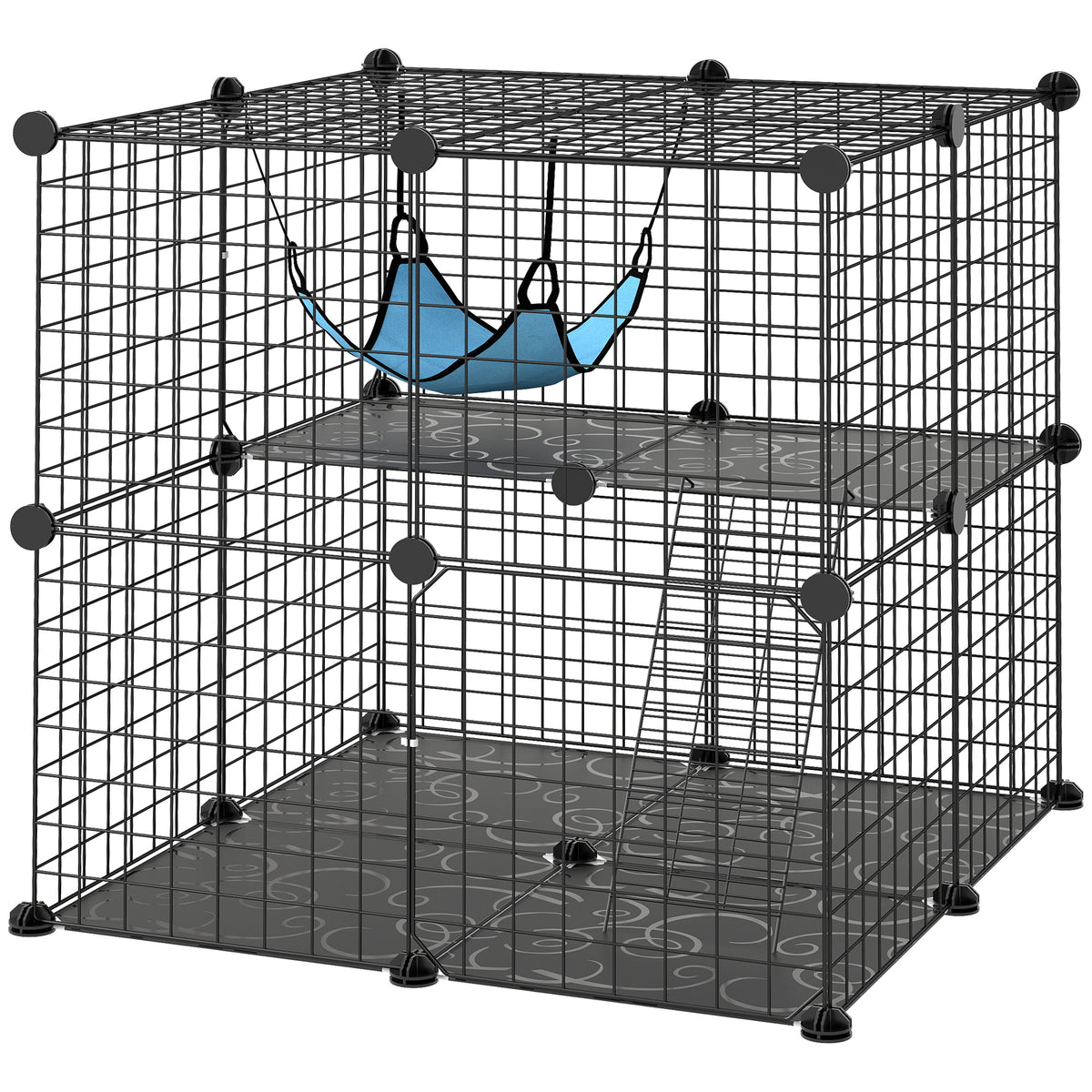 2-Tier Modular Cat Cage Enclosure