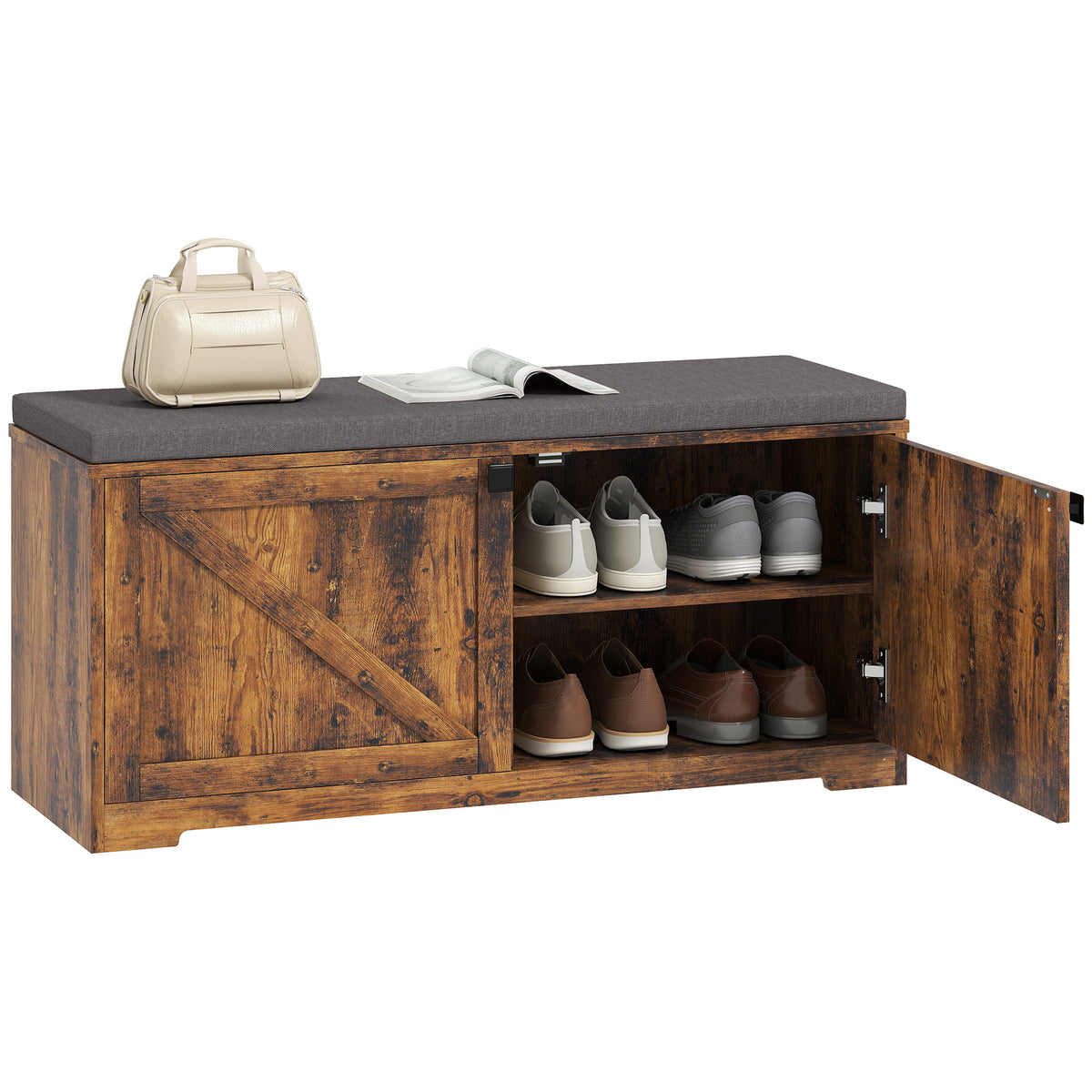 Padded Shoe Storage Bench