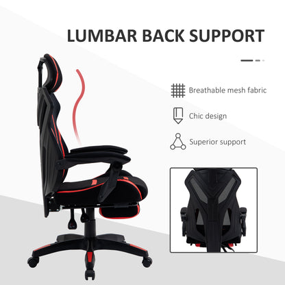 Ergonomic Gaming Chair with Footrest
