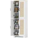 Armario de cocina independiente con puertas de ratán 170 cm